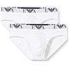 Emporio Armani Underwear 2-Pack Brief Essential Monogram, Boxer Brief Uomo, Nero, XL