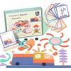 Jastown puzzle tangram legno bambini 3 anni,giochi montessori 3 4 5 6 anni,geometrico forma puzzle per 4 anni,120 Forma Geometrica 20 carte apprendimento giochi educativi regalo bambino 4 5 6 anni