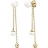 Elli Orecchini Donne Pendenti Elegante con perle coltivata d'acqua dolce e Cristalli in Argento Sterlino 925