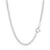 NKlaus Collana a maglia barbazzale in argento Sterling 925, larghezza 2,5 mm, chiusura ad anello