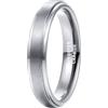 083BASE Anello in carburo di tungsteno - Argento e Nero, 6mm/8mm di larghezza, Design spazzolato, Unisex anello di fidanzamento o anello di coppia, 50（16）, Carburo di tungsteno