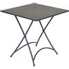 Tavolino Quadrato Pieghevole da Giardino 70x70 cm in Ferro Vorghini Orta Antracite