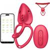 Quintrost Vibratore Clotoride per Donna, Vibratore Punto G Donna Coppia Telecomando Sex Toys Stimolatore per Clitoride con App 9 Modalità Vibratori per Donne, Giocattoli Sessuali per Adulti Coppie