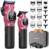 VGRPRO Tagliacapelli Uomo Professionale, 9000RPM Kit Barbiere, Senza fili | Set Macchinetta per capelli e Trimmer, Taglia capelli per uomo senza fili, 14 Pettini guida, Display LCD, Base di ricarica