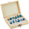 Silverline 792084 Set di 12 Frese di TCT 1/4