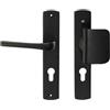 Bricard 8879081 - Set di maniglie su piastra eVidence nero opaco. Cuscinetto cavalletto e pinna per porta d'ingresso