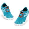 SAGUARO Scarpe da Scoglio Barefoot Bambini, Scarpette Mare Antiscivolo ad Asciugatura Rapida con Punta Larga e Chiusura Rapida per Spiaggia Piscina Fiume, Bambino e Bambina Blu, Gr.26