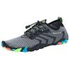 SAGUARO Scarpe da Sport Acquatici Uomo Donna Scarpette Scoglio Traspiranti Leggere Scarpe da Immersione per Piscina Spiaggia Canottaggio Mare Fiume Surf Vela Acqua Cycling, Grigio, 38 EU