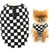 SMALLLEE_LUCKY_STORE Maglione in pile per cani di piccola taglia, a quadri, con anello a D, caldo maglione invernale e autunnale, per chihuahua, abbigliamento quotidiano, abbigliamento all'aperto,