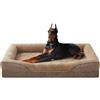 FURTIME - Letto Ortopedico per Cani di Grandi e Giganti Razze, Mousse a Cellule Aperte, Cuccia per Cane Rimovibile, Lavabile e Antiscivolo, Cuscino per Cane con Bordi Alti e Supporto Rinforzato