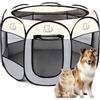 LUPATDY Box portatile per cuccioli, per interni ed esterni, pieghevole, in tessuto Oxford impermeabile, per gatti, cani, conigli, 74 x 74 x 43 cm (gatto)