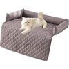 Kongdson Tappetino per divano letto per cani e gatti, impermeabile, antiscivolo, calmante, lavabile, morbida e comoda coperta per cani (90 x 90 cm, grigio chiaro)