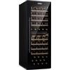 KLARSTEIN Cantinetta Vino, Cantinetta Vino Refrigerata a Zona Doppia per Interno/Esterni, Frigo Bar, Cantina con Vetrina, Mini Bar con Protezione UV, Frigo Touch, 5-20°C, 77 Bottiglie