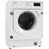 Hotpoint - BIWMHG8146EU Lavatrice Hublot da incasso - Capacità 8 kg - Carico anteriore, 1400 rpm - Motore a induzione, antimacchia - Partenza ritardata - Classe energetica A - Bianco