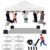COBIZI Gazebo Pieghevole 3x3m Impermeabile Robusto Resistente all'Inverno 2.0, Gazebo da Giardino Pieghevole 3 Altezze Regolabili, con 4 Pareti Laterali e 4 Sacchi di Sabbia, Bianco