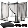 YAXIAO Zanzariera da Esterno Zanzariera per Gazebo Nero 300x300x250cm