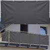 AJALGZ Frangivisto Balcone 1.45x10m | Telo Copri Ringhiera PES 160g/m² Impermeabile | Schermo Privacy Oscurante e Anti-UV con Occhielli | Protezione Vento per Esterno, Antracite