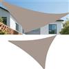Flyace Tenda a Vela Parasole 6.9x6.9x9.8M Vela Ombreggiante Triangolare Impermeabile Tenda a Vela Giardino Protezione UV Tende da Sole con Anello D e Corda per Esterno Giardino Cachi