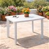 Mojawo - Tavolo da giardino in plastica, 100 x 70 cm, rettangolare, per balcone, campeggio, terrazzo