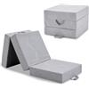 EGOHOME Materasso pieghevole, 80 x 195 cm, altezza 15 cm, grado di durezza H3, materasso da viaggio, 3 pezzi, in schiuma viscoelastica gel, per viaggi, campeggio, pavimento, letto per gli ospiti