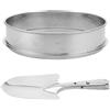 ifundom Setaccio da Giardino con Rete a Maglia Larga in Acciaio Inossidabile 26x26cm, Set di 1 Pezzo per Setacciare Sabbia e Compost in Giardino
