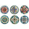 Villa d'Este Home Tivoli 5907772 - Maioliche Sottopiatti tondi, Plastica, Colori Assortiti, 33 cm, Set di 6