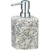 WENKO DIE BESSERE IDEE Terrazzo-Dispenser per Sapone Liquido, capacità 0,24 l, Poliresina, Multicolore, 8 x 16 x 9.5 cm