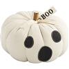Mud Pie, Bianco Halloween Jack-O-Lantern Sitter, Fantasma, 7 1/2 x 7 3/4 Dia