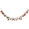HEITMANN DECO Ghirlanda Calendario dell'Avvento, Rosso/Verde, 250 cm, Tessuto, 31.5 x 25 x 4.5 cm