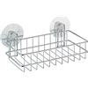 WENKO Static-Loc® portaoggetti Osimo - fissaggio senza trapano, Acciaio, 26 x 9.5 x 14 cm, Cromo