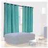 Relaxdays Tende, Set Doppio, HxL 175x135 cm, Oscuranti & Opache, Camera da Letto & Salotto, in Stoffa con Anelli, Verdi