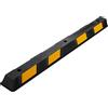 Wiltec Delimitatore di parcheggio, battiruota in gomma 1650x160x100mm con fasce rifrangenti, Fermaruota