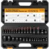 ELEAD Set di 31 chiavi a bussola Torx in acciaio legato CR-V e S2, Star T8-T70 e E-Torx E4-E24, marcate al laser ad alta coppia per meccanici automobilistici