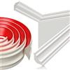 Kinesgsg 5M Modanatura Adesiva per Pareti, Flessibile Triangolo Modanature, Strisce Adesive per Modanatura, 13 X 19 mm, per Parete, Pavimenti, Soffitti, Battiscopa, Piastrelle (Bianco)