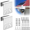 VIDETOL 2 supporti per grondaia in acciaio inox per Eufy Security SoloCam S340, supporto per grondaia, installazione senza fori, supporto esterno universale, supporto per fotocamera a cupola (argento)