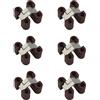 GEFONG 180 Gradi Mini Cerniera Scomparsa 35x12 mm per la Porta Dell'armadio Collegamento del Pannello Scatola di Legno Piccola Fai da te Cerniere in Plastica per Porte Pieghevoli Marrone 6 Pezzi