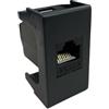 oniroview Frutto rj45 UTP cat.6 compatibile Ave Noir 45329C6 presa modulare 8 poli per cavi ethernet connessione a crimpare senza attrezzi, colore nero