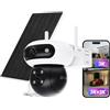 EZVIZ 10MP (5MP+5MP) Telecamera Wi-Fi Esterno Senza Fili a Batteria con Doppia Lente, Modalità AOV, Rilevamento di Persone/Veicoli, Riconoscimento Facciale, CB90 Dual 3K+8W Pannello Solare