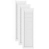 DecoMeister Porte a Lamelle in Legno 294x993 mm Confezione da 3 - Porta Lamella Pino Massiccio - Anta per Armadio a Persiana Aperta - Frontali Mobili e Antine per Guardaroba - Preverniciato Bianco