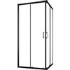 Parama Box Doccia Angolare 90x90 cm Vetro Trasparente 4 mm Profili Neri H185cm Mod. Willis