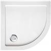 Taco Piatto doccia 80x80 cm semicircolare ribassato Easyflat resina H3.5 cm MONACO Bianco