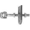 SOTECH 2 x Maschietti per Cancello regolabili M18 x 185 mm con Staffe da Saldare a Forma di U Guarnitura per Portone Bandella per Portone in Acciaio Cerniera per Portone in Acciaio di SO-TECH®