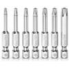 YFYWINSH 7 cacciaviti Torx a 5 punte magnetici T10-T40, 1/4 esagonale asta 2 lunghezza stella 5 punti cacciavite punta set T10, T15, T20, T25, T27, T30, T40, 50 mm di lunghezza