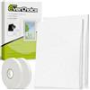 EverChoice Zanzariera per finestra | 130x150 cm | bianco | set da 2 | poliestere | protezione dagli insetti senza foratura | zanzariera con velcro | zanzariera tagliabile | zanzariera per zanzare