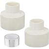 PATIKIL 2 Pcs Riduttore Di Condotto, 100-50mm Adattatore Per Condotti In PVC Cono Riduttore Allargatore Per Sistemi Di Ventilazione Inline Per Bagno Cucina, Bianco