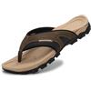 ARRIGO BELLO Infradito Uomo Sandali Estive Pelle Ciabatte Eleganti Mare Piscina Spiaggia Antiscivolo Cuoio Flip Flops Taglia 41-46(A Marrone, Taglia 42)