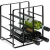 Relaxdays Cantinetta in Metallo, per 9 Bottiglie di Vino, Portabottiglie HLP 30,5 x 27,5 x 20 cm, Cucina e Salotto, Nero