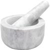 NERTHUS FIH 896 Mortaio in marmo bianco resistente e facile da pulire