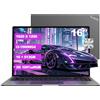 bvate PC Portatile Gaming 16" Core i3 16GB RAM SSD Espandibile Argento Grigio