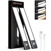 EZVALO Luce Armadio,Barra LED Sottopensile,25cm (2 Pezzi) 62 LED, 1600mAh,3 Temperature Regolabili,Dimmerabile Con Sensore Di Movimento 3 Modalità, Senza Fili Per Guardaroba、Cucina、Corridoio